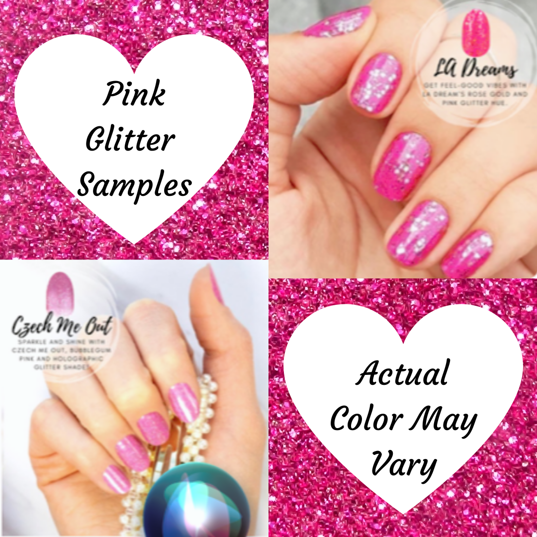 Pink Glitter Samples