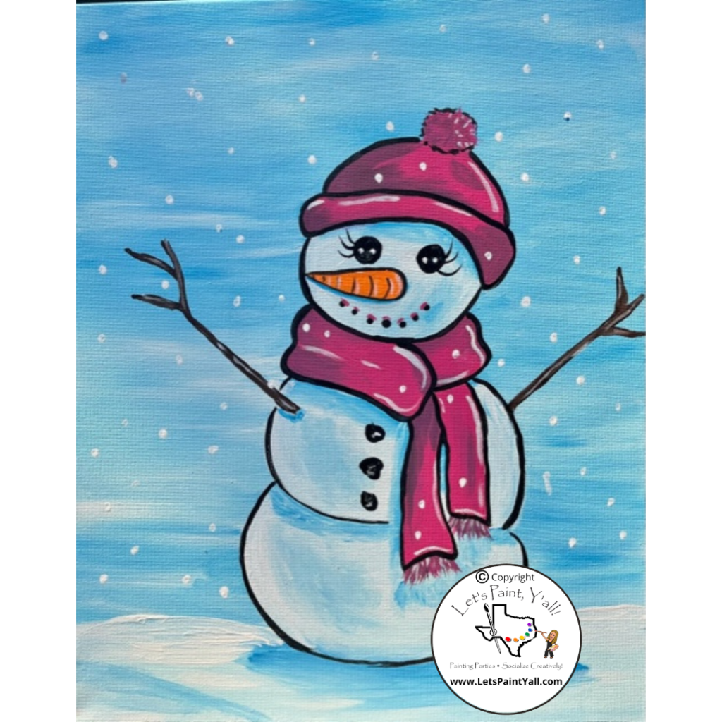 BEANIE SNOWMAN - outlined
